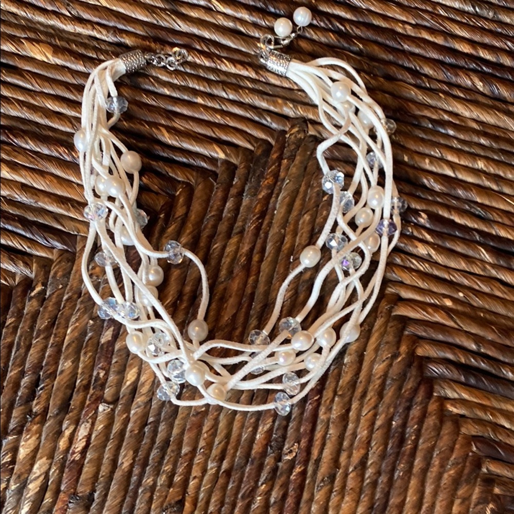 Elegant White Pearl Necklace